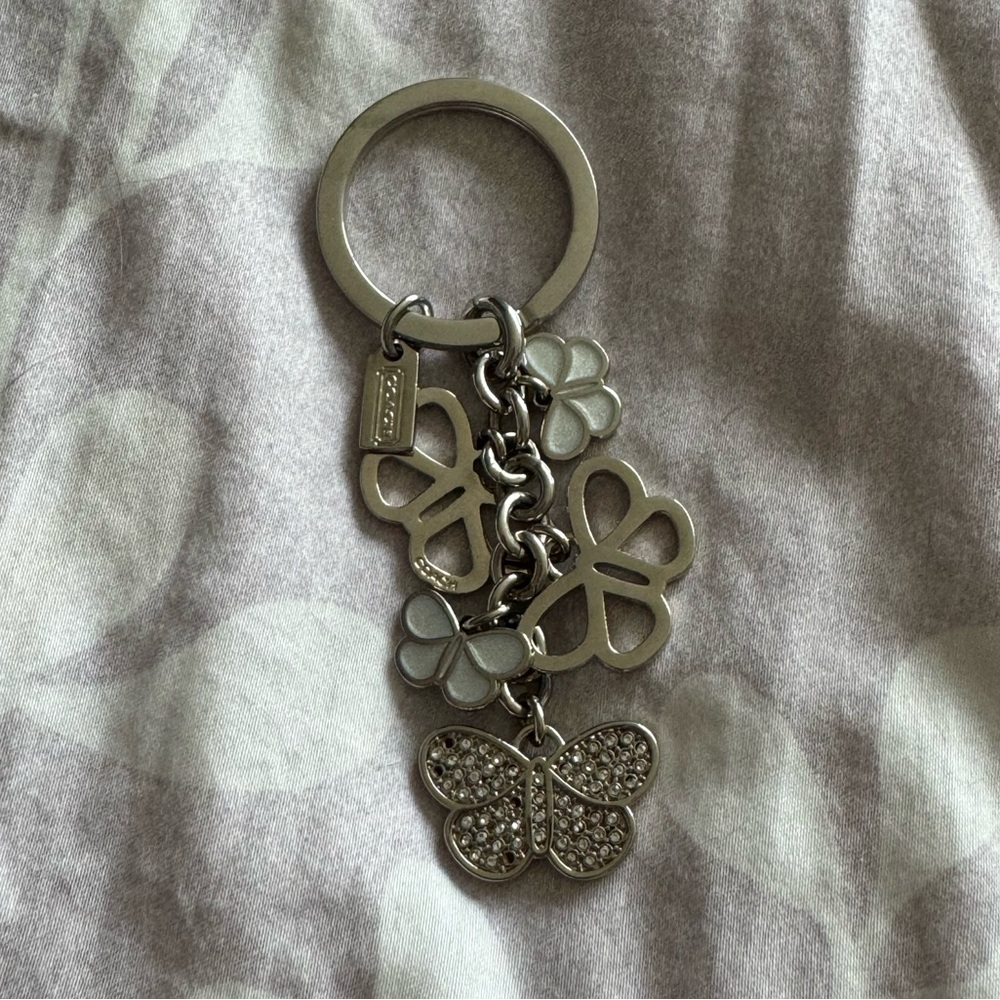 🦋Vintage coach silver butterfly keychain! 🦋